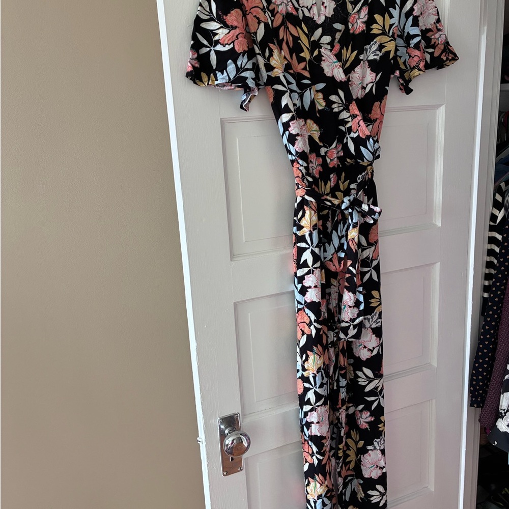 Roxy Black Floral Maxi Dress